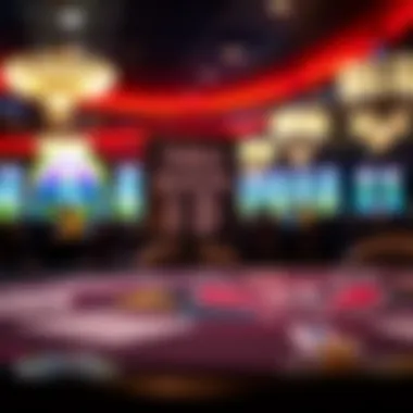 Close-up of table minimum signs in a casino