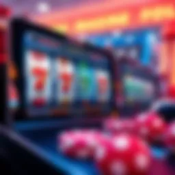 Visual representation of online slots with enticing graphics