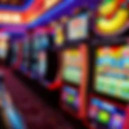 Vibrant slot machine display at San Manuel Casino