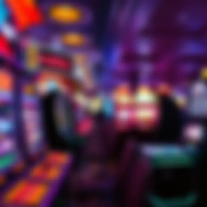 A vibrant casino floor filled with interactive gaming stations