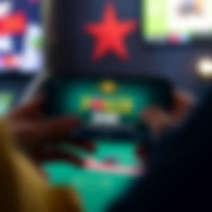 Mobile device displaying the Poker King app in action