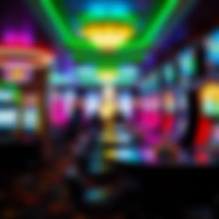 Vibrant Gaming Experience at Quest Casino Interior gaming area filled with vibrant slot machines and tables