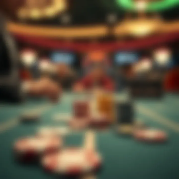 A conceptual image symbolizing the intersection of gambling and legal frameworks.