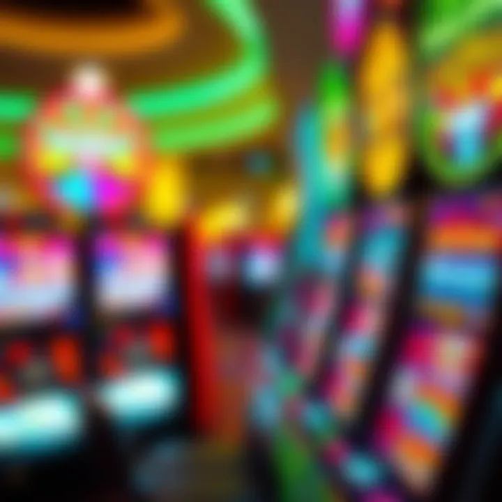 The Allure of Colorful Slot Machines Vibrant slot machines with colorful lights