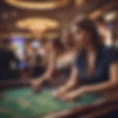 A casino floor bustling with activity, highlighting the excitement of promotional events