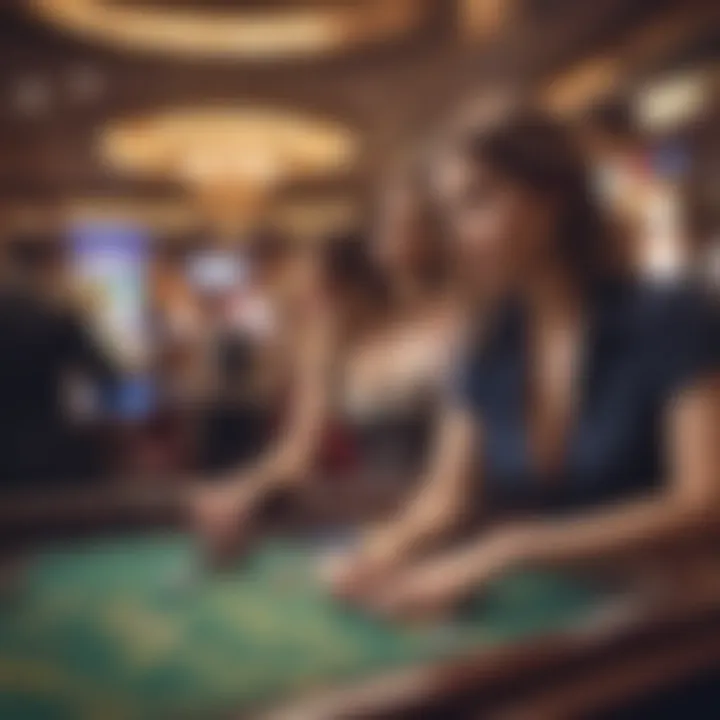 A casino floor bustling with activity, highlighting the excitement of promotional events