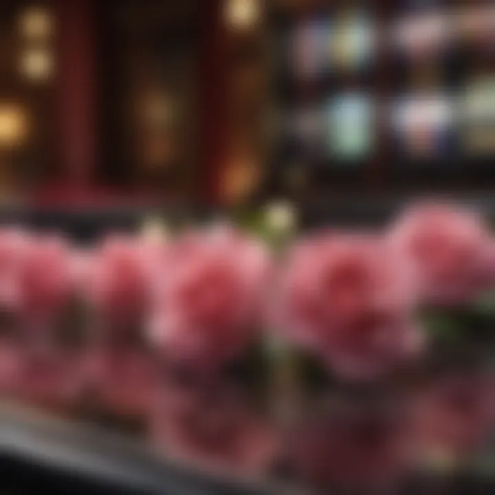 Immersive sound design elements associated with the Sparkling Roses slot