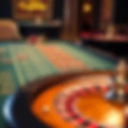 The strategic layout of a roulette table highlighting betting options