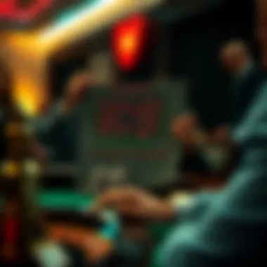 Illustration of a player studying a betting chart