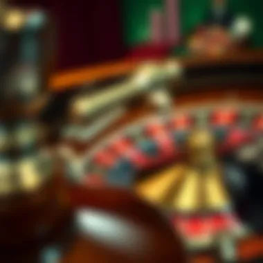 Roulette wheel with striking colors