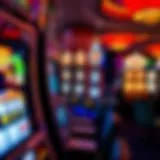 Slot machine in a vibrant casino setting