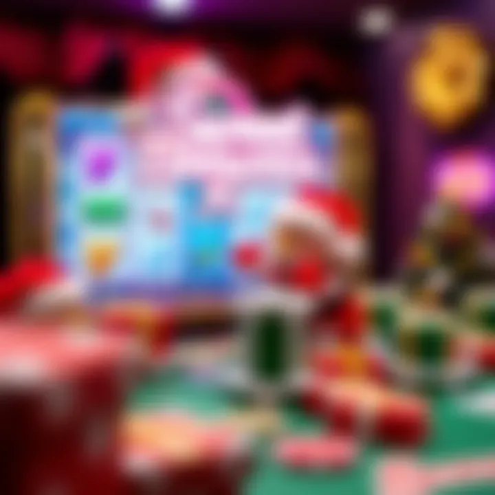 Highlighting the various bonus features in the game