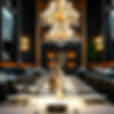 Elegant dining setup showcasing luxurious table settings