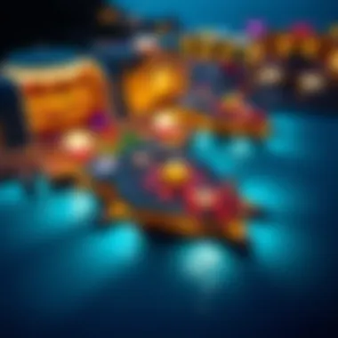 Logistical Challenges of Floating Casinos An aerial view demonstrating the logistics of operating a casino on water