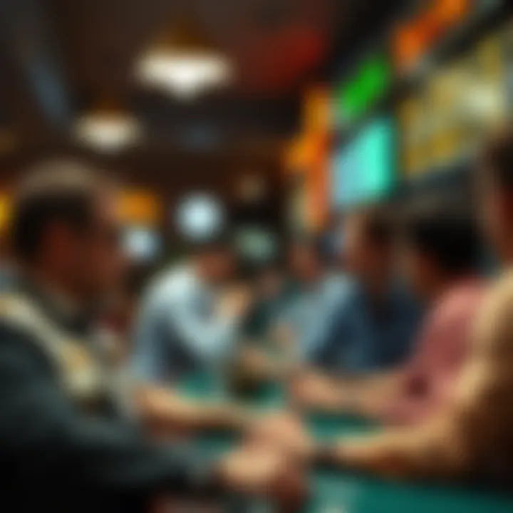 Betting Thrills: The Heart of the Experience A lively betting environment, capturing the excitement of placing bets on races