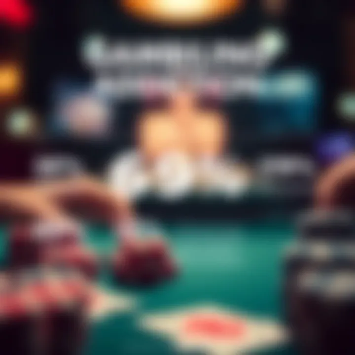 Infographic illustrating statistics on gambling addiction