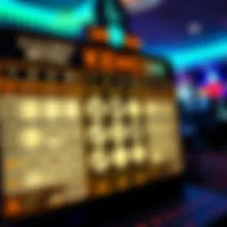 Keno game board showcasing the 4 spot betting area