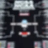 NCAA Bracket Breakdown Detailed view of an NCAA bracket filled with team names and matchups