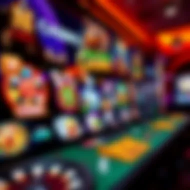 A vibrant gaming interface showcasing popular casino games