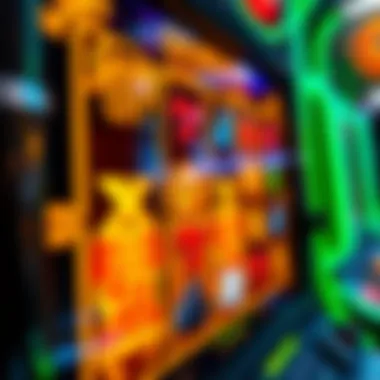 Golden City Slot Machine Interface Detailed view of the Golden City Slot Machine interface showcasing the vibrant graphics and symbols.