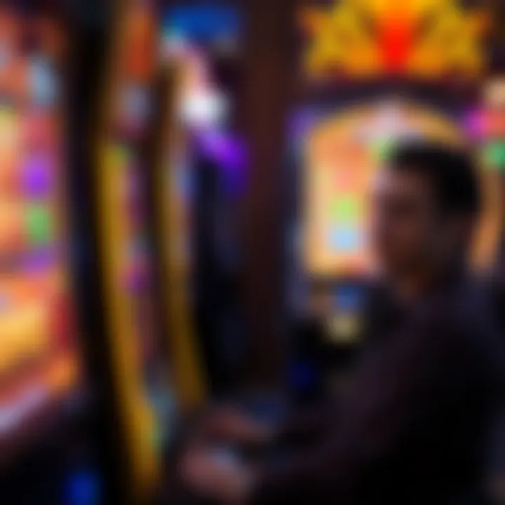 Engaging with Golden City A player engaging with the Golden City Slot Machine, demonstrating the interactive gameplay experience.