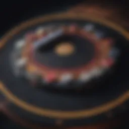 A stunning poker chip set elegantly arranged on a felt table