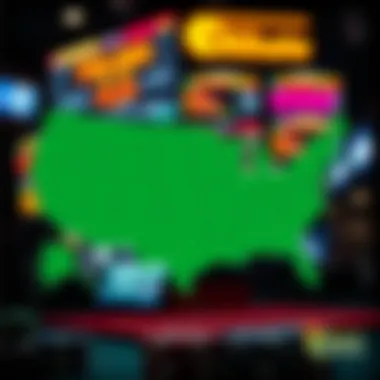 Map highlighting states where sports betting is legal