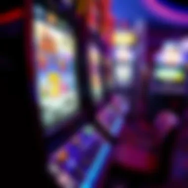 Close-up of a slot machine with exciting visuals and features