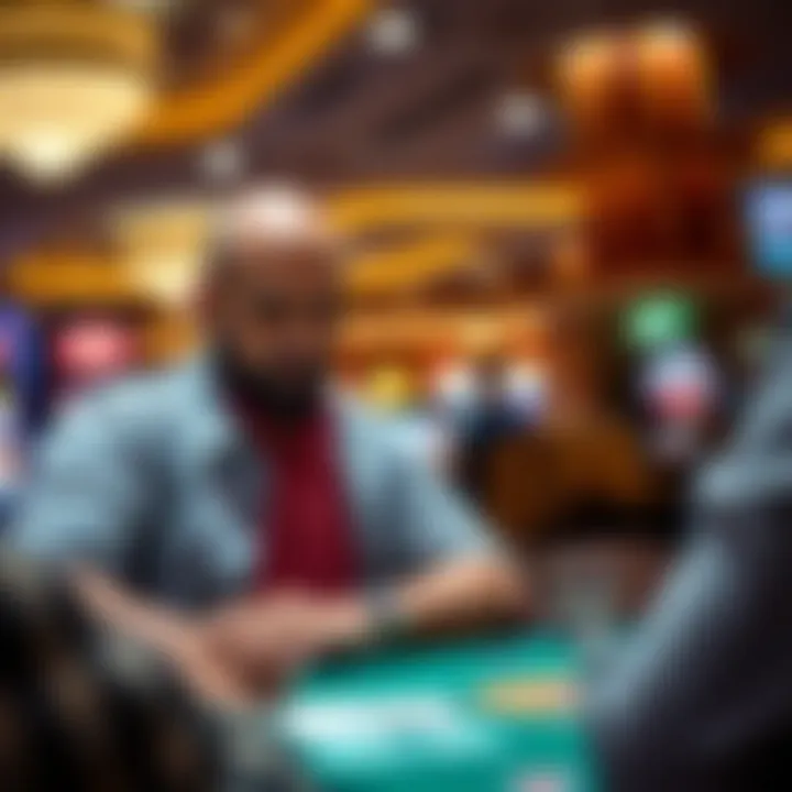 A strategic player analyzing game options at Wind Creek Casino