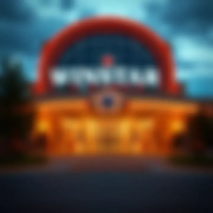 Grand Entrance of Winstar Casino Exterior view of Winstar Casino showcasing its grand entrance