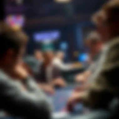 An intense moment captured during a key hand, showcasing the focus and tension among players.